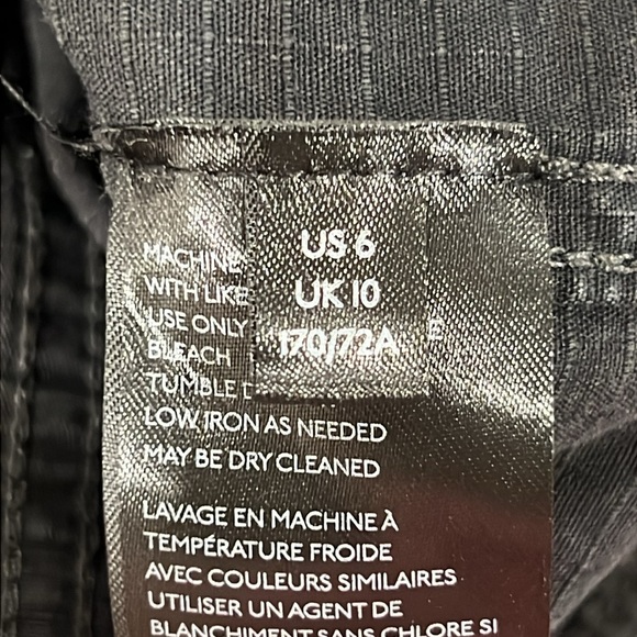 Free People Multi Zipper Mini Skirt 6 Black Denim Asymetrical Cargo Zip Boho - Picture 9 of 10